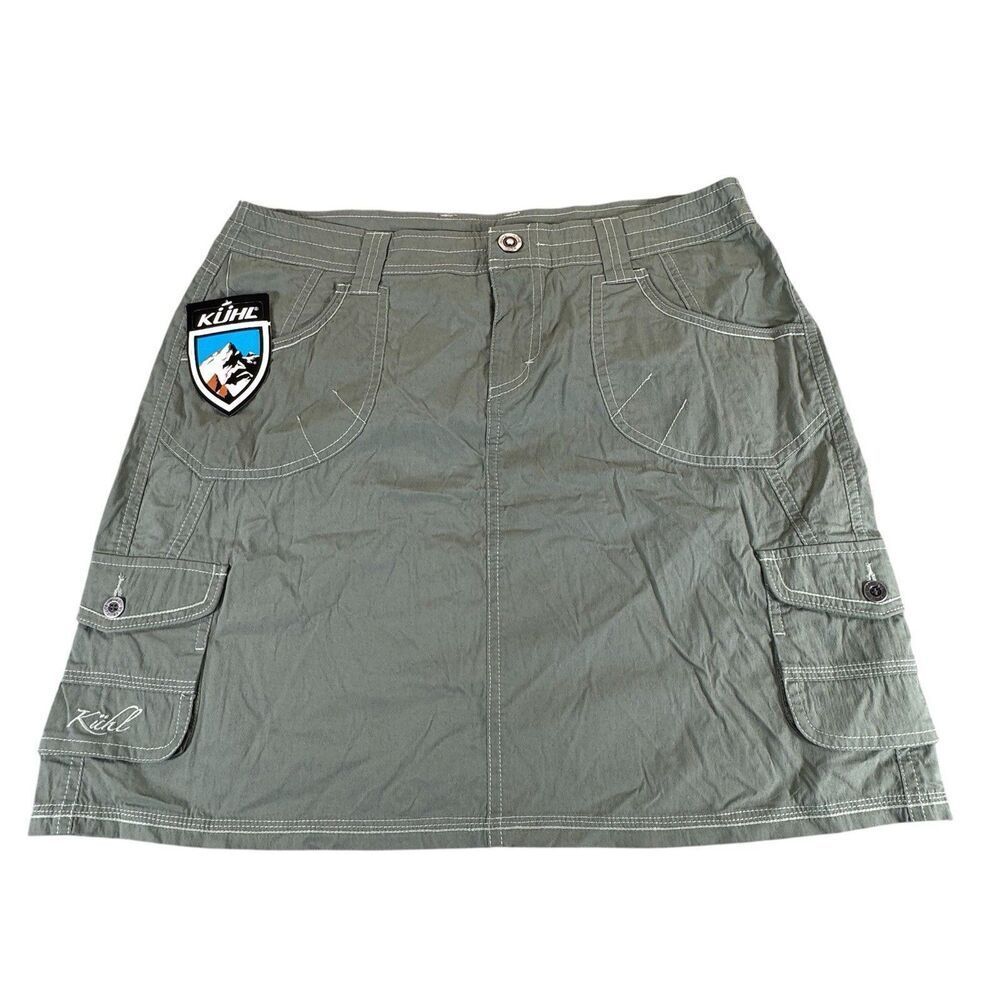 Kuhl Sz 6 Kontra Skirt Cargo Utility Outdoor Hiking Women’s Green Fern NWT